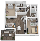 2Bd 2Ba w Balcony 3D.png