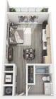 Brickel 482 sq ft