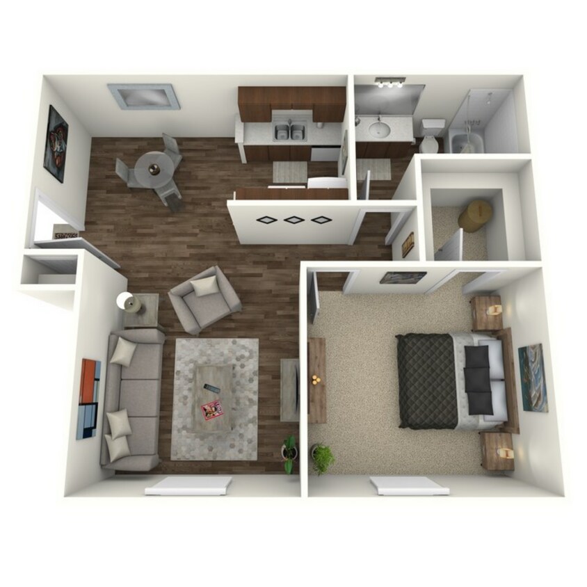Floor Plan - 1 Bedroom