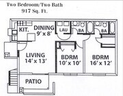 2BR / 2 BA