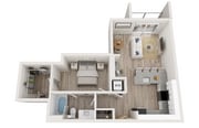 Plan A13 | 1 bedroom, 1 bathroom