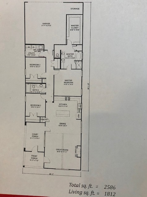 Floor plan - 1433 Meridian Dr House