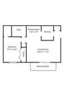 1 bedroom, 1 bathroom
