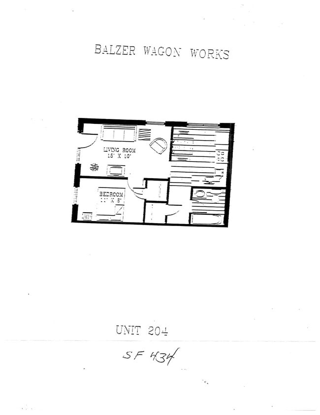 204 Floorplan - Balzer Apartments