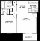 1BR/1BA