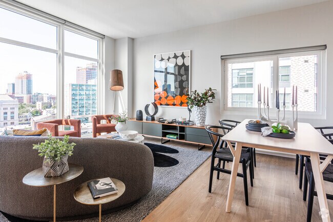 Living Area - 1BR, !BA - 650SF