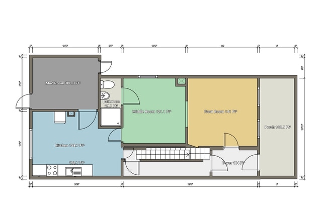 First Floor Layout - 232 N Shippen St Unit House