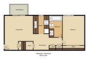 1BR/1BA