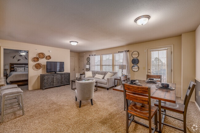 2BR, 2BA - 1,050SF - Living and Dining Area - Tuscany Hills Luxury Apartments