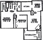 2 Bedroom 1 Bath