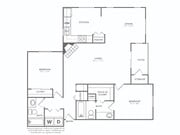 B4P | 2 bed 2 bath | 1277 sq ft