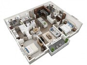 Floor plans are artist’s rendering. All dimensions are approximate. Actual product and specifications may vary in dimension or detail. Not all features are available in every apartment. Prices and availability are subject to change.