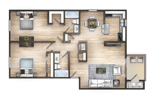 2x2 - Oakbrook Village Apartments