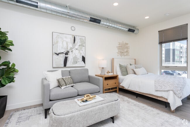 Studio, 1BA - 422SF - Living Room - The Nest @ Rio Grande