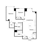 Serenity - B4.1 - 2 Beds - 2 Baths - 1030 Sq. ft.
