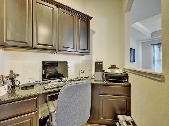 Semi-private area with built-in desk