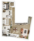 B1 ADA floor plan The Seventeen Hundred on East