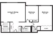 2 Bedroom 2 Bath 1150 sq. ft.