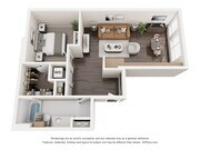 Experience modern living in this chic one-bedroom apartment designed for comfort and style.