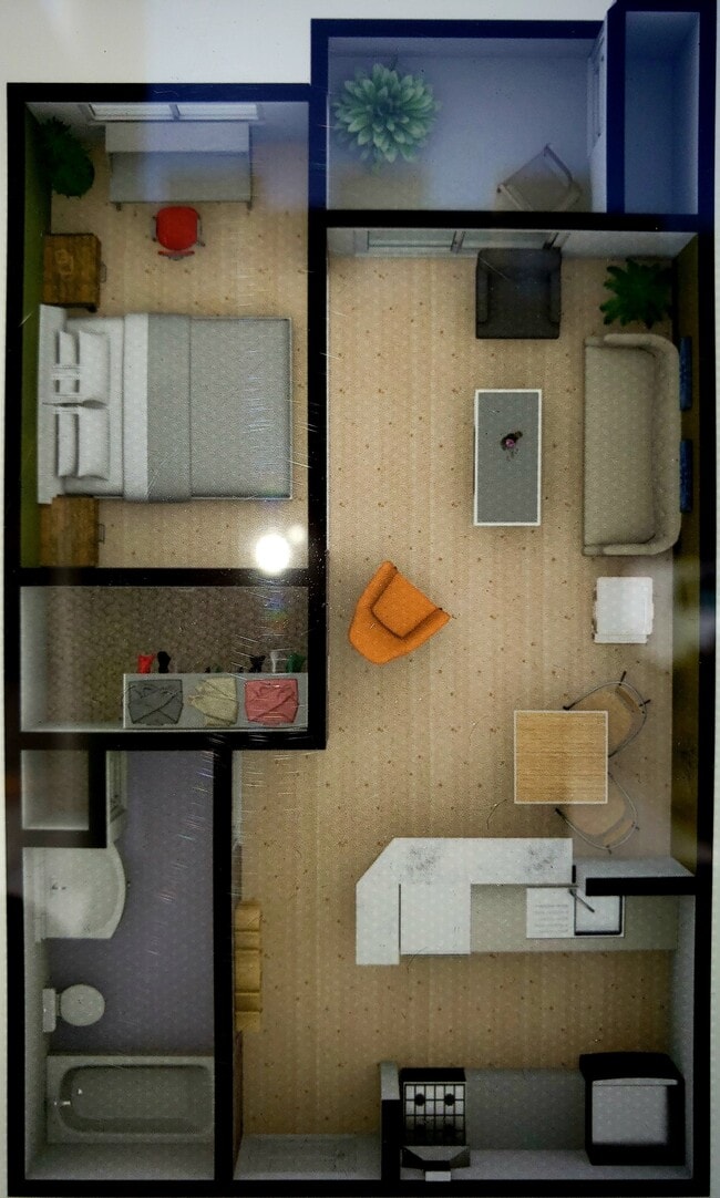2D Floorplan - 6400 Christie Ave Unit 2119