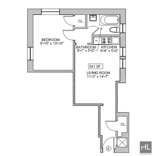 Photo - W 13 ST/6th Ave Well-Kept Open Plan 1BR wi... Unit 6