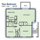 2BR/1BA
