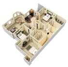 3BR/2BA