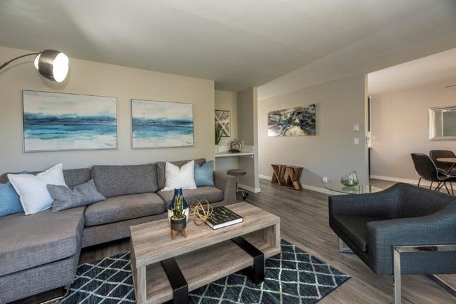 Parkside Apartments living room and couch view - Parkside