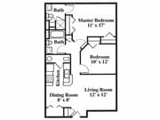 Two Bedroom Two Bath Breezeway