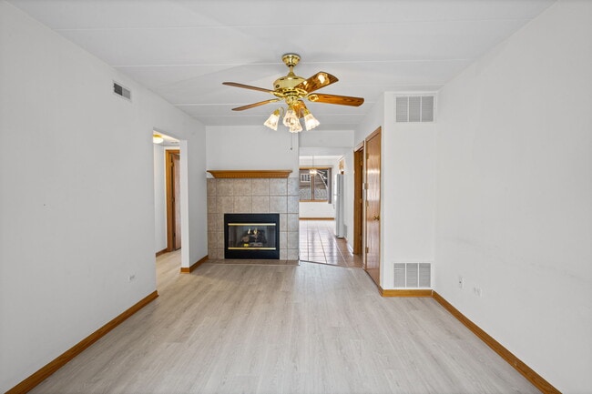 Living room with gas fireplace