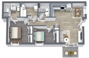 Greens of Concord - Two Bedroom Ranch Floor Plan