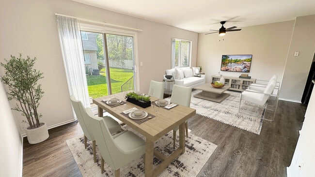 Casas adosadas recientemente renovadas con lavadora y secadora en el hogar, sótano totalmente personalizable, entrada privada, patio o balcón. - Foxcroft Townhomes
