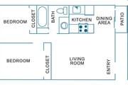 2BR/1BA