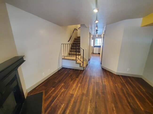 Hallway to Kitchen with Track Lighting