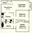 2BR/1BA