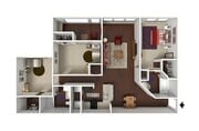 Cottonwood | 3 Bed 2 Bath | 1424 sq ft | Lake St James Apartments in Conyers