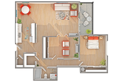A8 | 1-Bedroom Floorplan