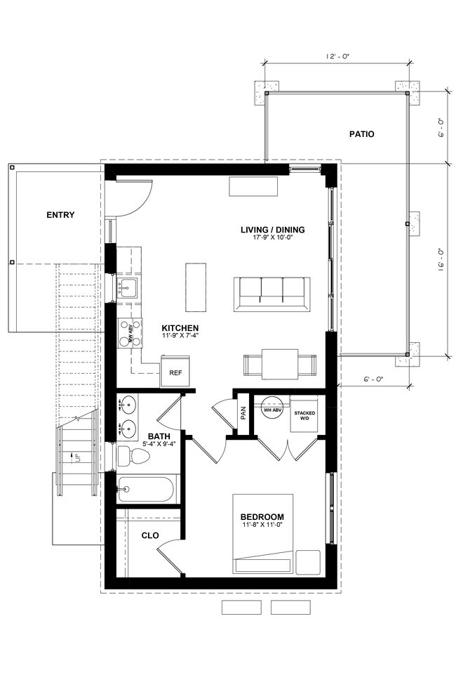 Estilo 6 - Primer piso - RiverBluff Townhouses