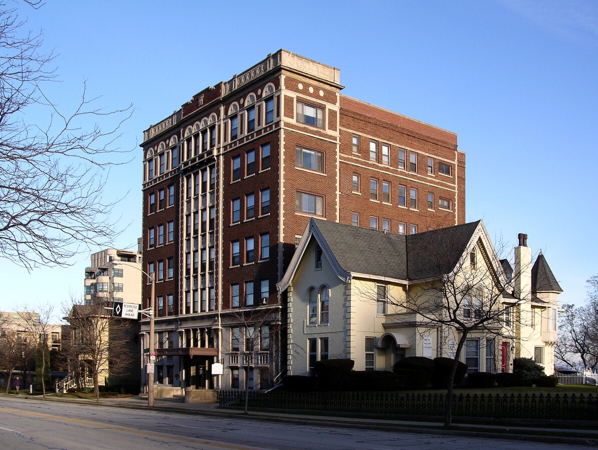 From the southwest along North Prospect Avenue - Lakeshore