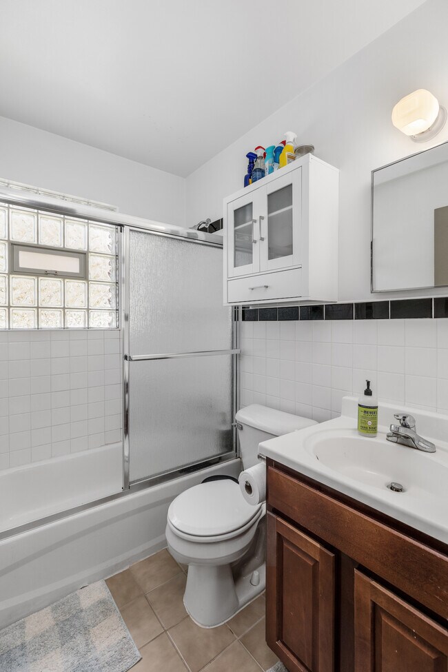 Bathroom with Previous Tenant's Furnishings