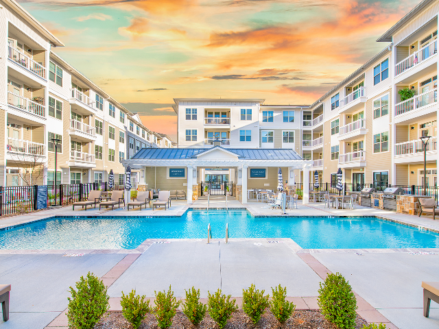 The Plunge - Swimming Pool - Overture Greenville	 55+ Active Adult Apar... Apartments