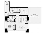 B2-A | 2 bed 2 bath | 849 Sq. Ft.