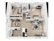 2BR/1BA 1150 sq. ft