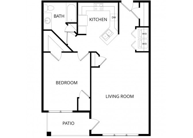Floor Plan - 1x1 B