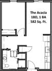 Acacia 1x1 Floorplan