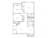 C1R | 3 bed 2 bath | 1037 Sq. Ft.