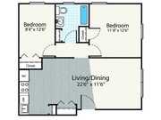 2BR/1BA