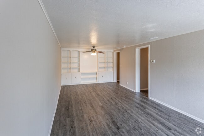 2BR, 1BA - 864SF - Living Room - Drake's Creek Cooperative