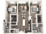 B3 2 Bedroom, 2 Bathroom