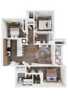 Explore this beautifully designed apartment layout, perfect for modern living.